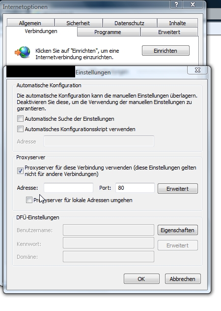 proxy-ie Proxy Einstellungen Internet Explorer