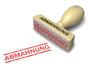 Stempel ABMAHNUNG