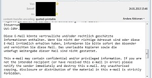 Disclaimer in Mails sind Unfug.